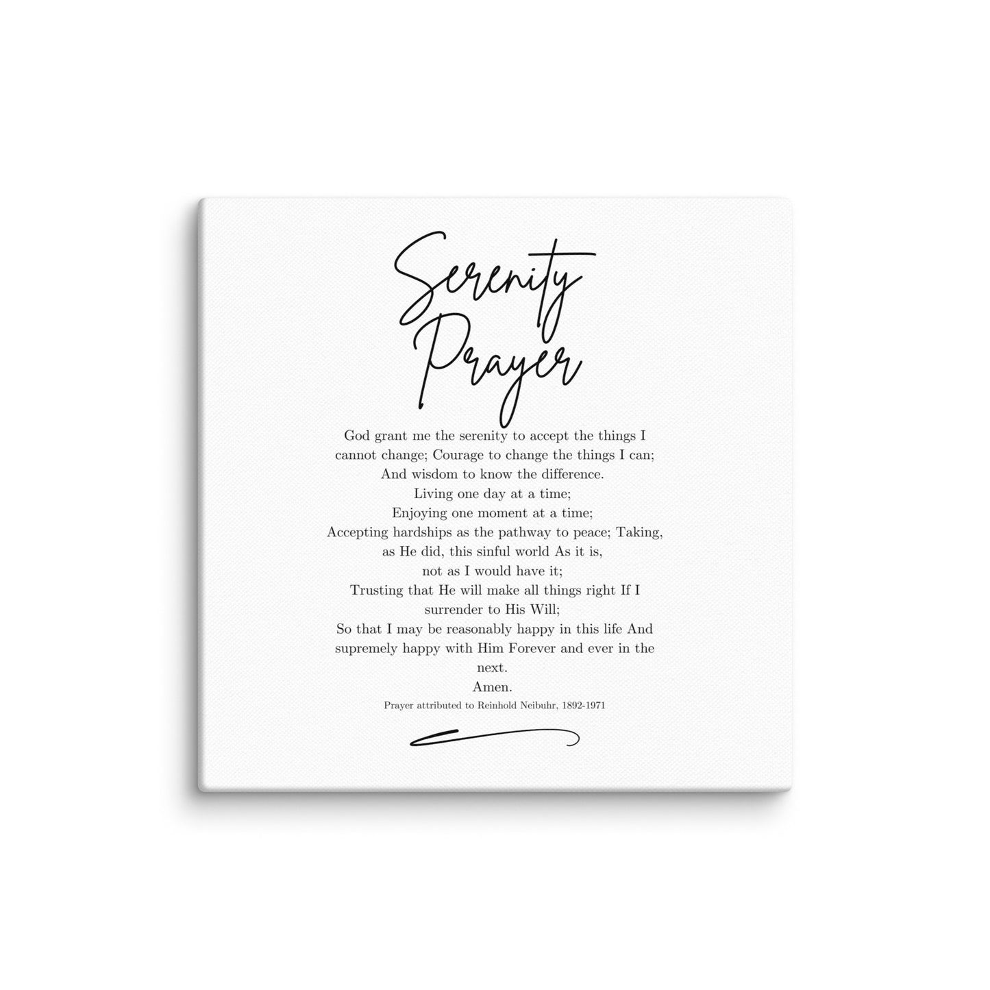 Serenity prayer Canvas