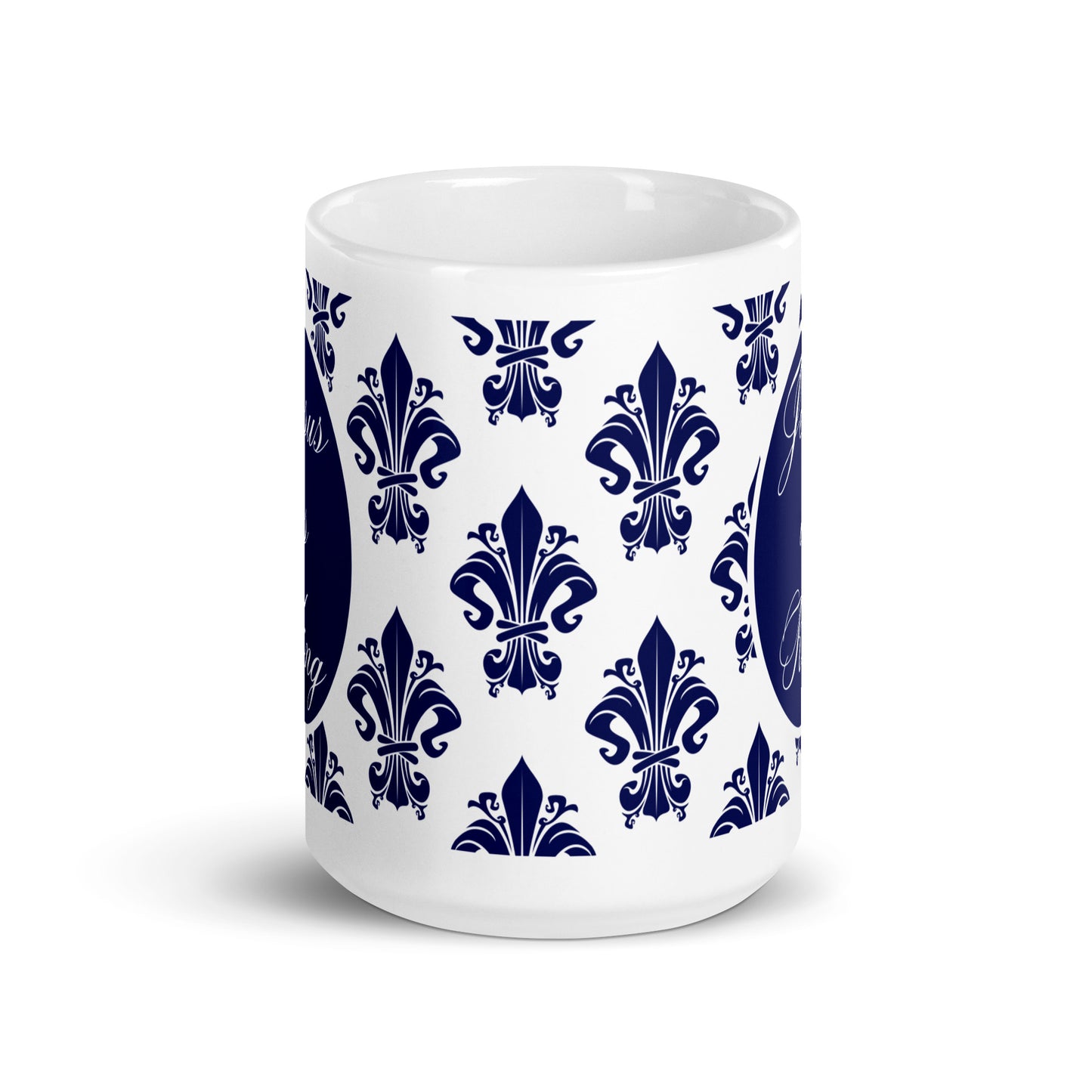 Jesus is King Blue Christian Mug | White Glossy Christian Mug Gift